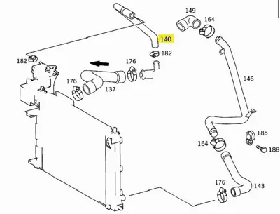 ITHAL 2PH10053 Radyator Yedek Su Depo Hortumu Mercedes Vıto 638 96>02 2PH10053