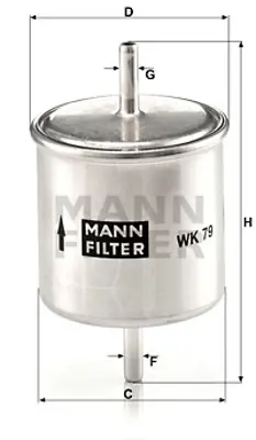 VOLLER 69868 Yakıt Filtresi Ford Escort 90-00 , Fiesta 89-95, Ka 1.0-1.3, Mondeo 93-96 XS619155AA 1022150 6594603 92FB9155AA 92FB9155AB 92FB9155A1B 1E0320490 1E0420490 1E0513490 1E0513490A
