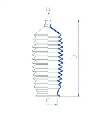 YTT 5519 Dıreksıyon Rot Körüğü Peugeot P206 98>-P307 02> Cıtroen C4 04> 406674 406664 406673 406644 406643 406622 406043 406022 381752 381750