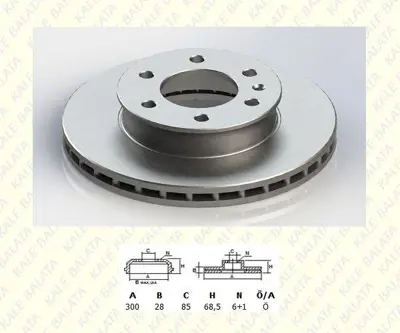 KALE TFD00020 Fren Dıskı On Sprınter 906 06>18 907 910 18> Crafter 30-35 06>16 