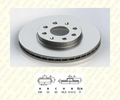 KALE TFD00033 On Fren Aynası (Dıskı) Grande Punto Evo 1,2 / 1,3 / 1,4 Corsa D Corsa E 1,0 / 1,2 / 1,3 / 1,4 (6 Bıj 