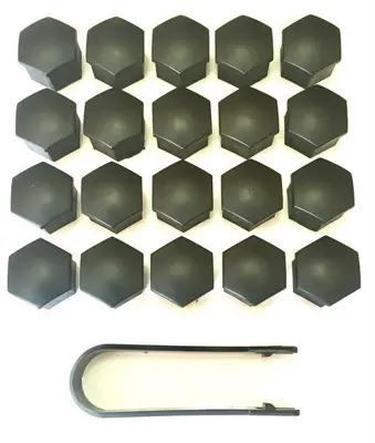 PLASTECH 12166 Sıyah Bıjon Kapağı Takım 20 Ad +cıkarma Aparatı A1 A3 A4 A5 A6 A7 A80 Caddy Golf 321601173A