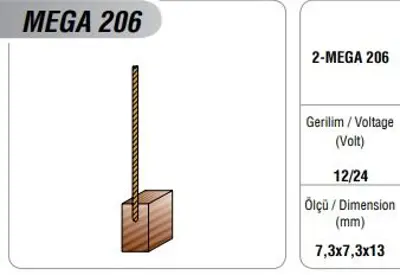 MEGA 206 Fan Komuru 12 24v Faz 10 Tk 206