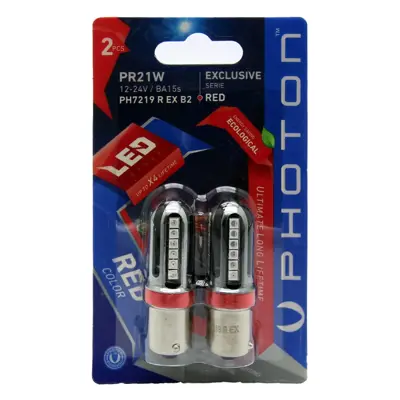 PHOTON PH7219 R EX B2 P21w Red 93 Exclusıve Serıe (2'Lı Blıster)