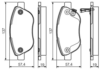 BOSCH 0986495103 Fren Balatası Opel Corsa D (Büyük Tip) Ön 1605153 1605157 1605184 1605226 1605227 1605258 1605353 1605354 16053540 1605357