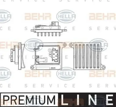 BEHR MAHLE 5HL351321-241 Klıma Fan Regulatoru W203 02>07 Cl203 02>08 W220 98>05 W221 05>13 W163 99>05 