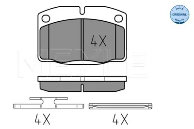 MEYLE 025 209 3915 Fren Balatası Opel Ascona C / Kadet D/E  Ön 11046148, 11046148XX2, 11046156, 11046948322, 11046948372, 11046952012, 12759808, 1566100, 1566103, 1566133
