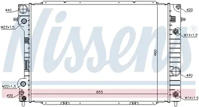 NISSENS 63075 Radyatör Opel Omega B  2.5 Td  Klimalı Otomatik    6302004