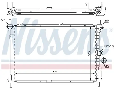 NISSENS 63278A Radyatör Opel Astra F  1.7 Td Klimalı Manuel 90353025
