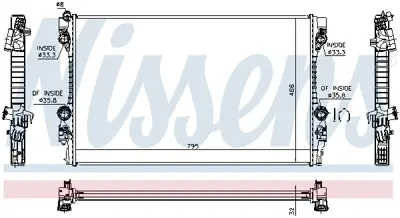NISSENS 63779 Radyatör Porsche Panamera 3.0 D-3.0-3.6-4.8 97010613102, 97010613103