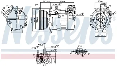 NISSENS 890776 Klima Kompresörü Volvo S60/V60/Xc40/Xc60 36011415