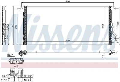 NISSENS 940390 Klima Radyatörü Opel Mokka/Trax Dizel 95321794