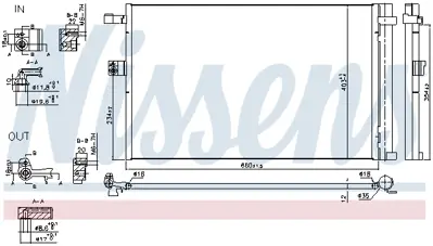 NISSENS 941187 Klima Radyatörü G-01/02/05/06/07  F-95/96/97/98 64539389411, 9389411