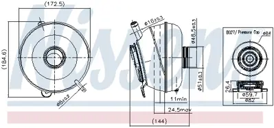NISSENS 996251 Rad. Su Deposu Freelander I     06- PCF000010