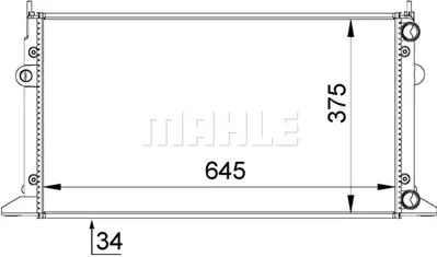 BEHR MAHLE CR607000S Radyatör Vw Sharan 1.9tdi 96- 1y Afn (Cr607000s) 1053053, 1112484, 1212576, 12V09, 211893, 26296SA030S1, 63991, 7211893, 7258107, 7258107107