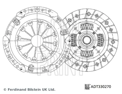 BLUE PRINT ADT330270 Deb. Seti Jp Toyota Corolla/Aurıs/Yarıs 1.33 09> 3121052130S1, 3125052210S1