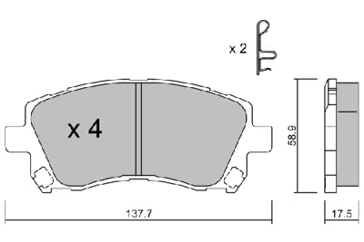 AISIN BPSB-1902 Fren Balatası Forester Legacy 97-03 Ön 26296AC040