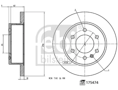 FEBI BILSTEIN 175474 Fren Diski  Spr.Arka 907 A9104230300