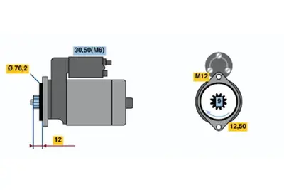 BOSCH 0001123002 Marş Dinamosu Vw Q7 Touareg Cayenne 3.2-3.6 V6 012911023F