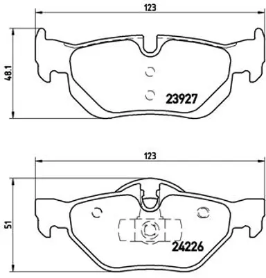 BREMBO P06038 Fren Balatası E-87/90  Arka Kulaklı 101110599, 1288893, 1288894, 2288891, 2288892, 23927, 2392701, 2409257, 2409259, 24226