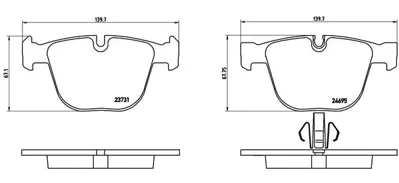 BREMBO P 06 053 Fren Balatası F-01/02/04/07 Arka 34216790966