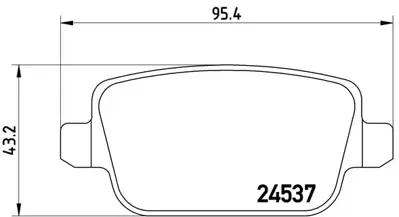 BREMBO P24075 Fren Balatası S80/V70/Xc70 Arka GM 101591279, GM 10571162, GM 10571163, GM 10571796, GM 10571798, GM 10571799, GM 10824, GM 10825, GM 1091496, GM 1095695