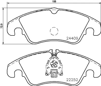 BREMBO P 85 145 Fren Balatası Vw A4,A5,A6 2008> Ön  320x30  345x30 8K0698151C/E