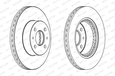 FERODO DDF1006C Fren Diski Carısma 1.6 95>takım Çap 236mm MB699283