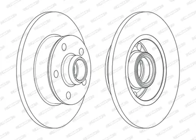 FERODO DDF266C-1 Fren Diski Vw Golfııı Passat >97  Arka  Tek 11054489, 11070311, 1492160, 1565444, 161698451D, 184447, 191501639A, 191598625, 191614149EOT, 191615601