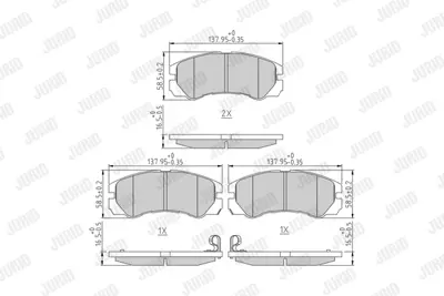JURID 572348J Fren Balatası Opel Frontera A/B  Ön 97180525