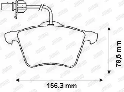 JURID 573045J Fren Balatası Vw Sharan, T4 16  Fişli Ön 7D0698151A