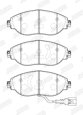 JURID 573838J Fren Balatası Vw Arteon Kodiaq Tıguan Ön 2017> 1la 1610814180, 1612910380, 2473803, 3C0698151E, 3C0698151F, 3C0698151G, 3C0698151H, 3C0698151L, 3C0698151M, 3Q0698151