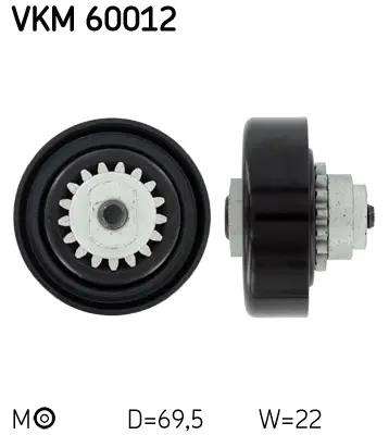 SKF VKM 60012 V-Kayış Gergi Rulmanı Chevrolet Aveo T255  1.2 16v 96416331