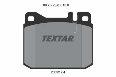 TEXTAR 2039204 Fren Balatası 123 Ön A0014207820