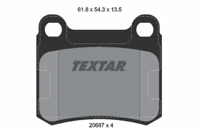 TEXTAR 2068703 Fren Balatası 201 Arka A0014200120