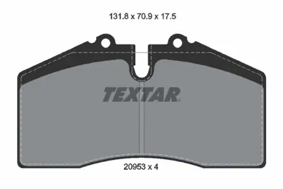 TEXTAR 2095302 Fren Balatası Porsche 911 (993) Ön  ->1991 99335293004