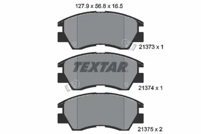 TEXTAR 2137301 Fren Balatası L200 L300 90>96> Ön MB500812