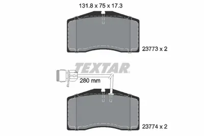 TEXTAR 2377301 Fren Balatası Vw A8 2.8,3.7 Quattro 4D0698151L