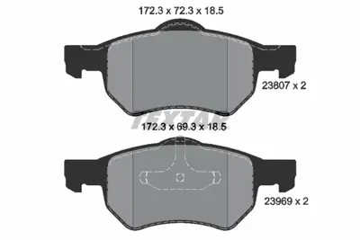TEXTAR 2380701 Fren Balatası Jeep Voyager Rg 2.5 Ön 05072216AA