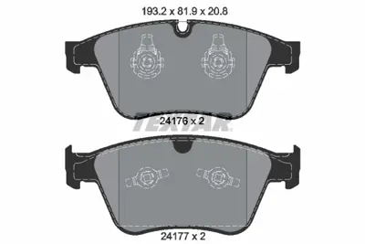 TEXTAR 2417601 Fren Balatası Ml 164 Ön Amg 4 Matıc / 251 Amg 1644200920, 1644201320, 1644202320, 1644202520, A1644200920, A1644201320, A1644202320, A1644202520