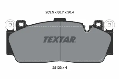 TEXTAR 2513301 Fren Balatası F-10/12  Ön  M5/M6 2284369, 2284371, 2284869, 2513301, 34112284369, 34112284370, 34112284371, 34112284465, 34112284869, 34112284970