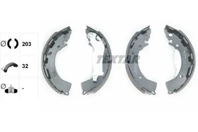 TEXTAR 91080800 Papuç Balata Yay Takımı 583053XA00