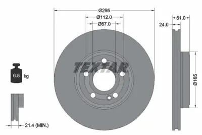 TEXTAR 92323505 Fren Diski 118/177/247 Ön A2474210312