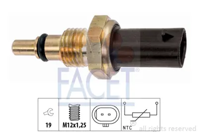 FACET 7.3400 Sensör Eksoz Gazı Sıcaklığı 654/656 A0009051203