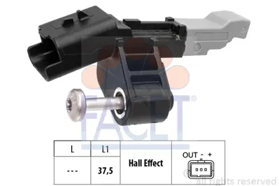 FACET 9.0806 Krank Devir Sensörü Opel Corsa F/Crossland X/Grandland X  1.2 1131913, 1135856, 1588A214, 1623872, 1690470, 1717564, 1744454, 1K0945459, 1K0945459A, 1K0945459C