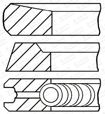 GOETZE 08-436100-00 Sekman Navara Yd25  89,00mm 05> 12033VK510