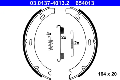 ATE 03.0137-4013.2 El Fren Balatası  171/203/209/414 A2034200120