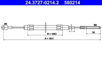 ATE 24.3727-0214.2 El Fren Teli  E-36 Arka Diskli 34411160134