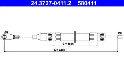 ATE 24.3727-0411.2 El Fren Teli 124 Ön 200 E   1985-1992 A1244202685