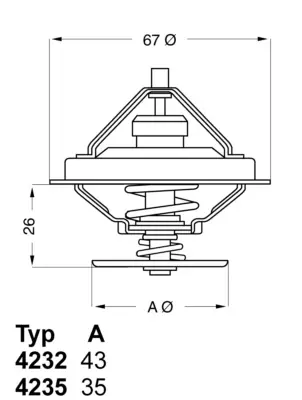 WAHLER 4232.80D Termostat M-20/21  E-28/30/34 11531265085